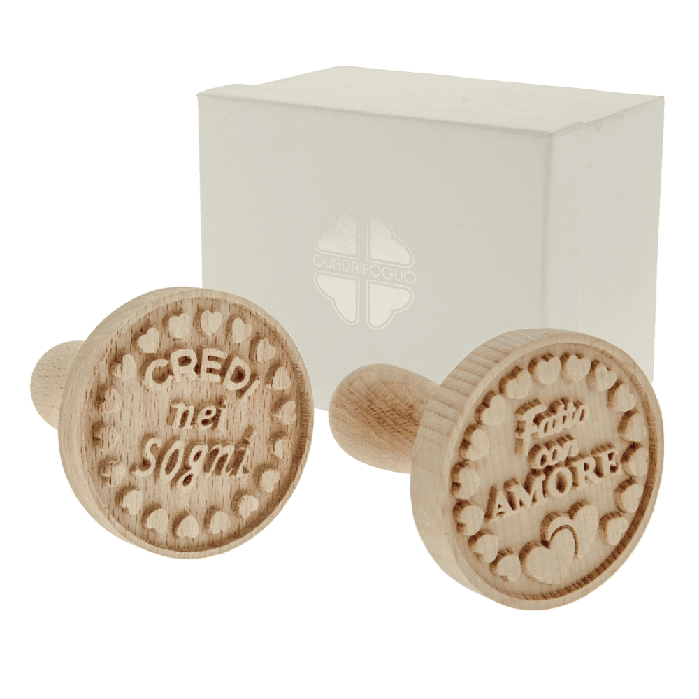 Qfcamus set 2 stampini diametro 6 h. 7 con box/48 - qfc764 - qfc764