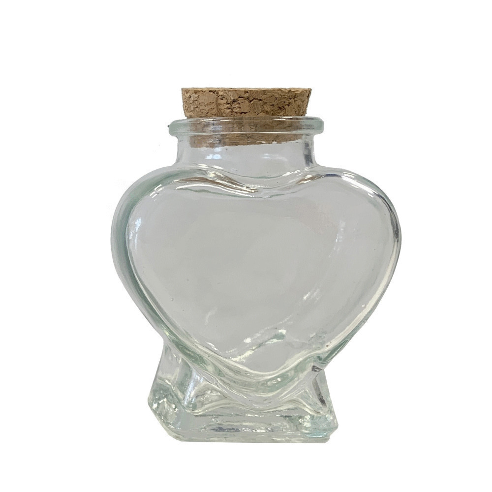 Glass bottiglia cuore cm 6,5 h. 9 - sc408 - sc408