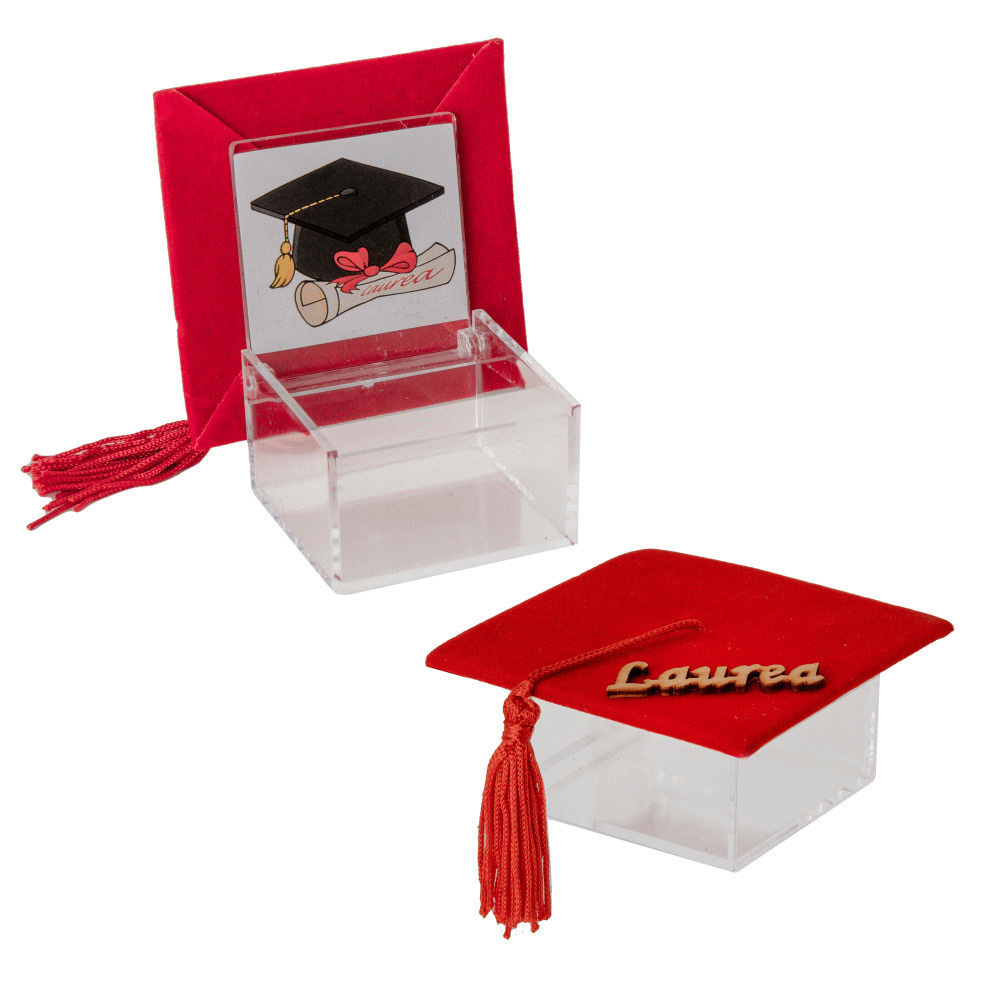 Laurea box plexi cm 7 rosso - sc498 - sc498