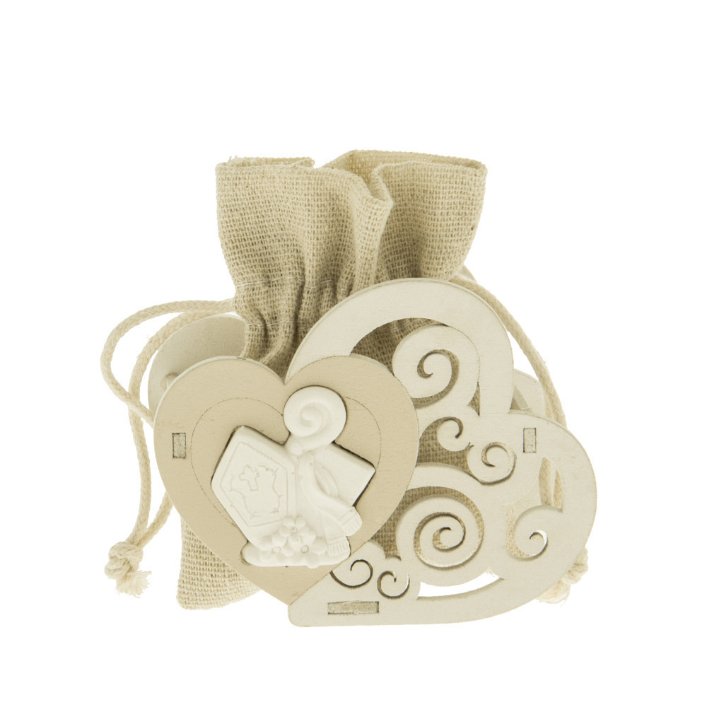 Arte bag 2 cuori cresima h. 7 - sc565 - sc565