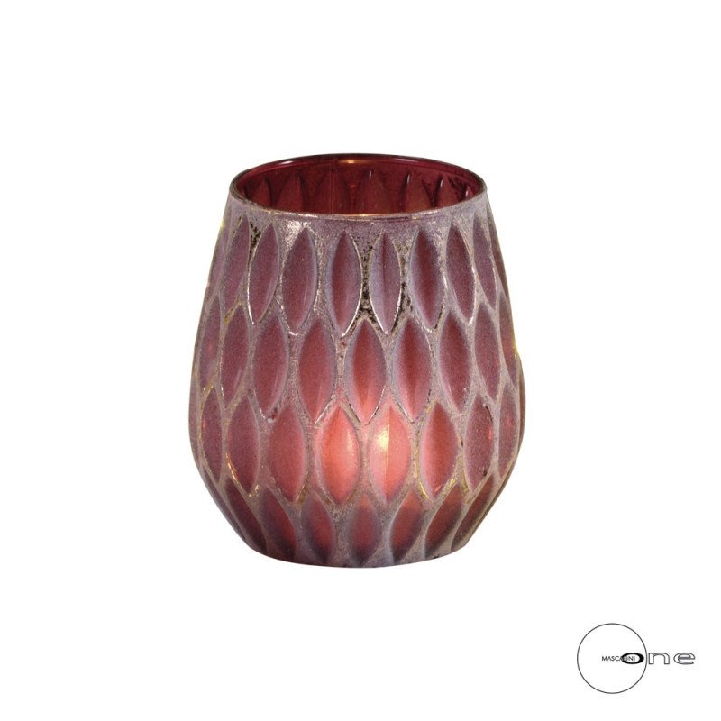 Portacandela cm. 13 - porpora - fucsia - 200c504