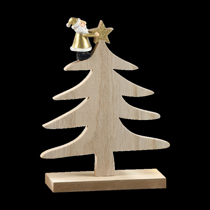 Set di 4 babbi natale con abete - oro - 20bc900 Set di 4 babbi natale con abete - oro - 20bc900