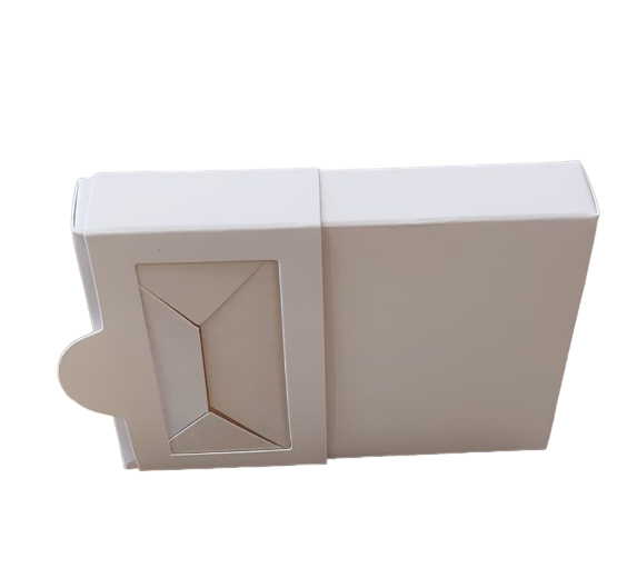 Scatola porta confetti con finestra rosa 9x6x1,5 cm - box08pk