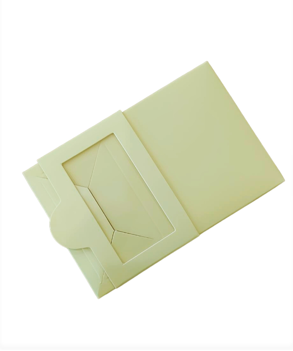 Scatola porta confetti con finestra giallo 9x6x1,5 cm - box08y