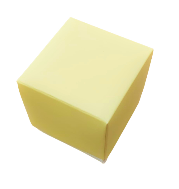 Scatola cartone 6x6x6 cm giallo - box09y