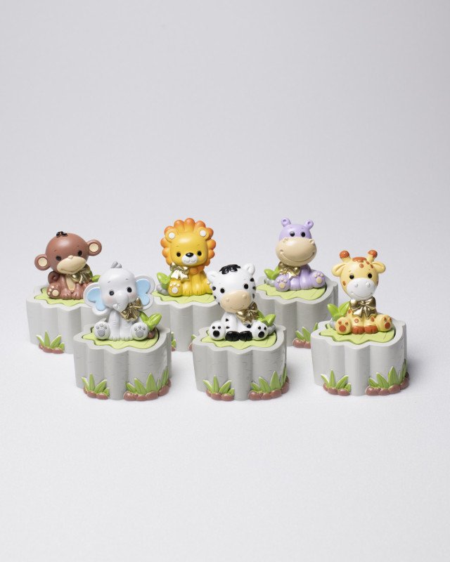 Animali foresta scatola 6 soggetti assortiti 7x6x9 cm - caf702