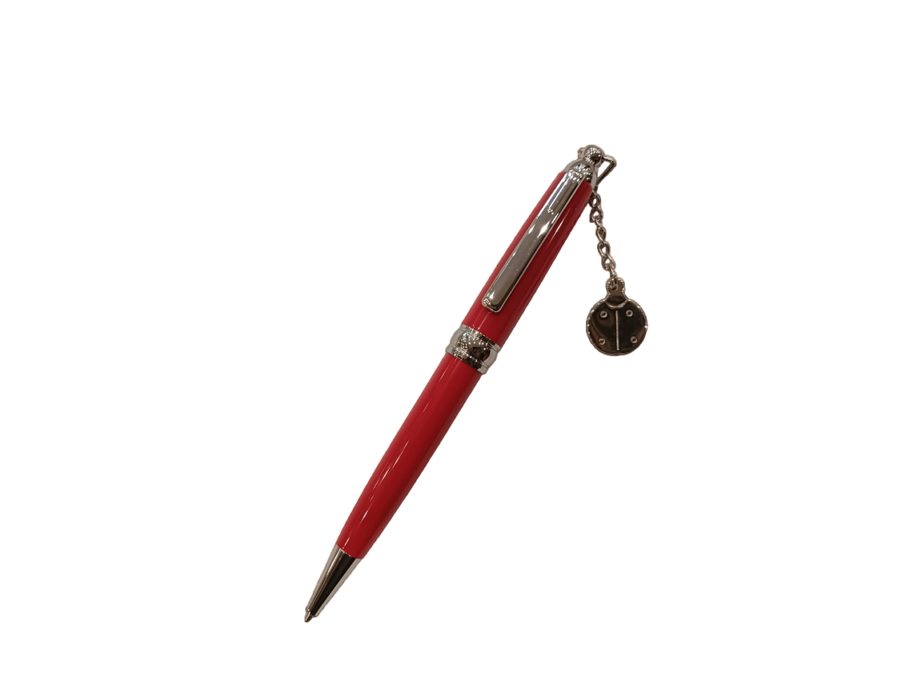 Penna grande rosso con coccinella - pengr25