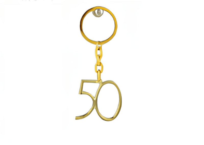 Portachiavi cinquantesimo oro - tksp151