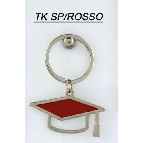 Portachiavi tocco laurea rosso - tksprosso