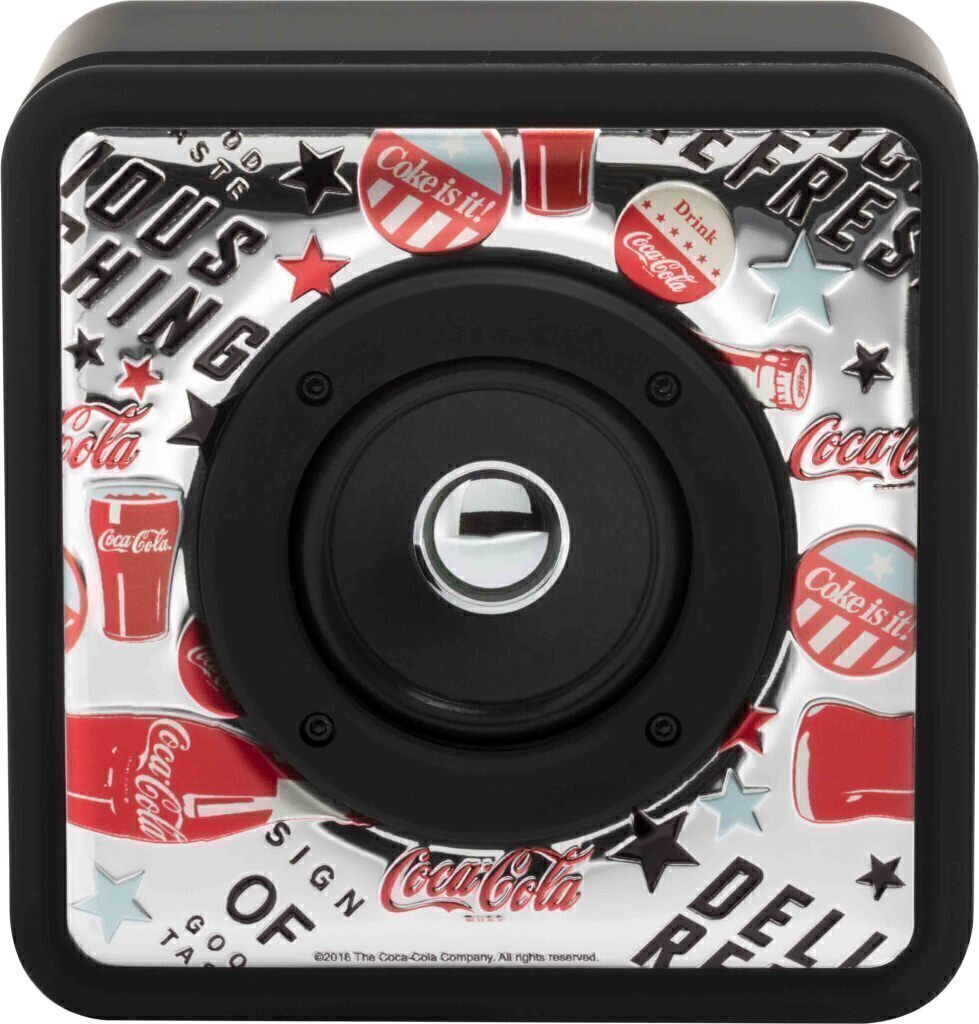 Sound touch cube - coca-cola® 16,5x8cm Altezza 16,5cm - nero/ag - american style - 0.02150 Sound touch cube - coca-cola® 16,5x8cm Altezza 16,5cm - nero/ag - american style - 0.02150