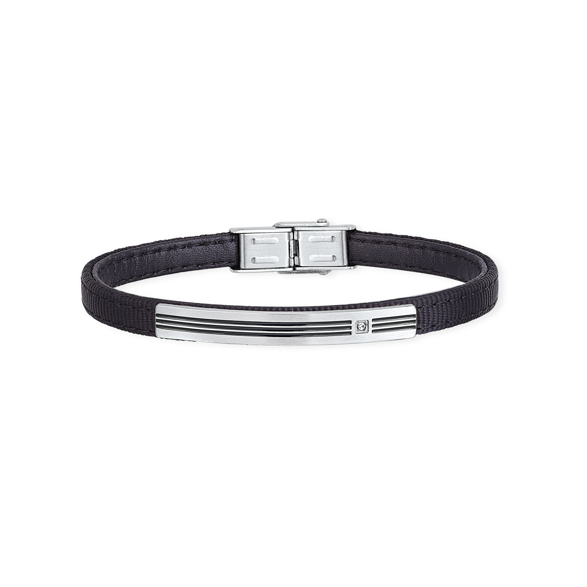 Bracciale pelle e acciaio 316l - 232158