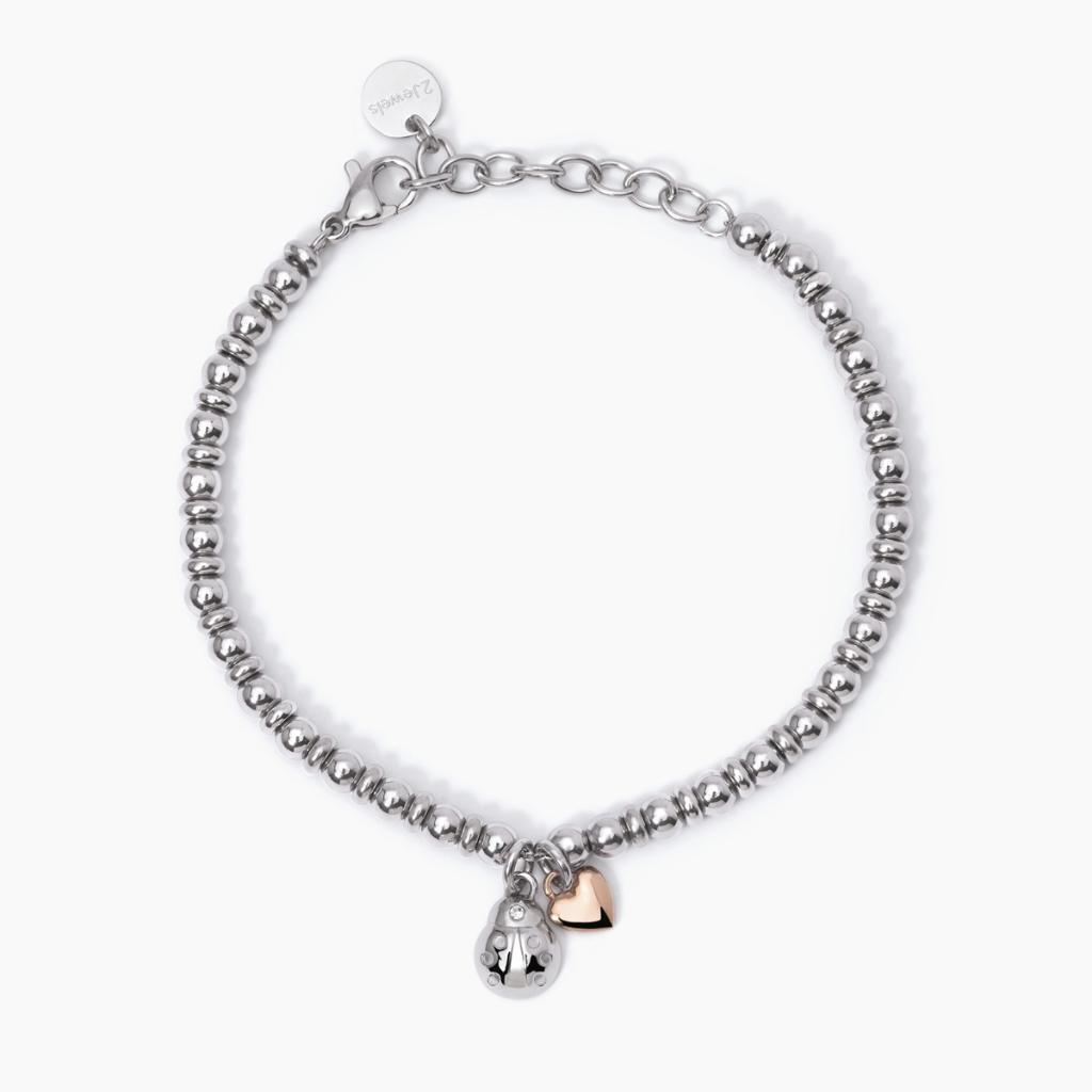 Bracciale in acciaio 316l e pvd rosé - 232343