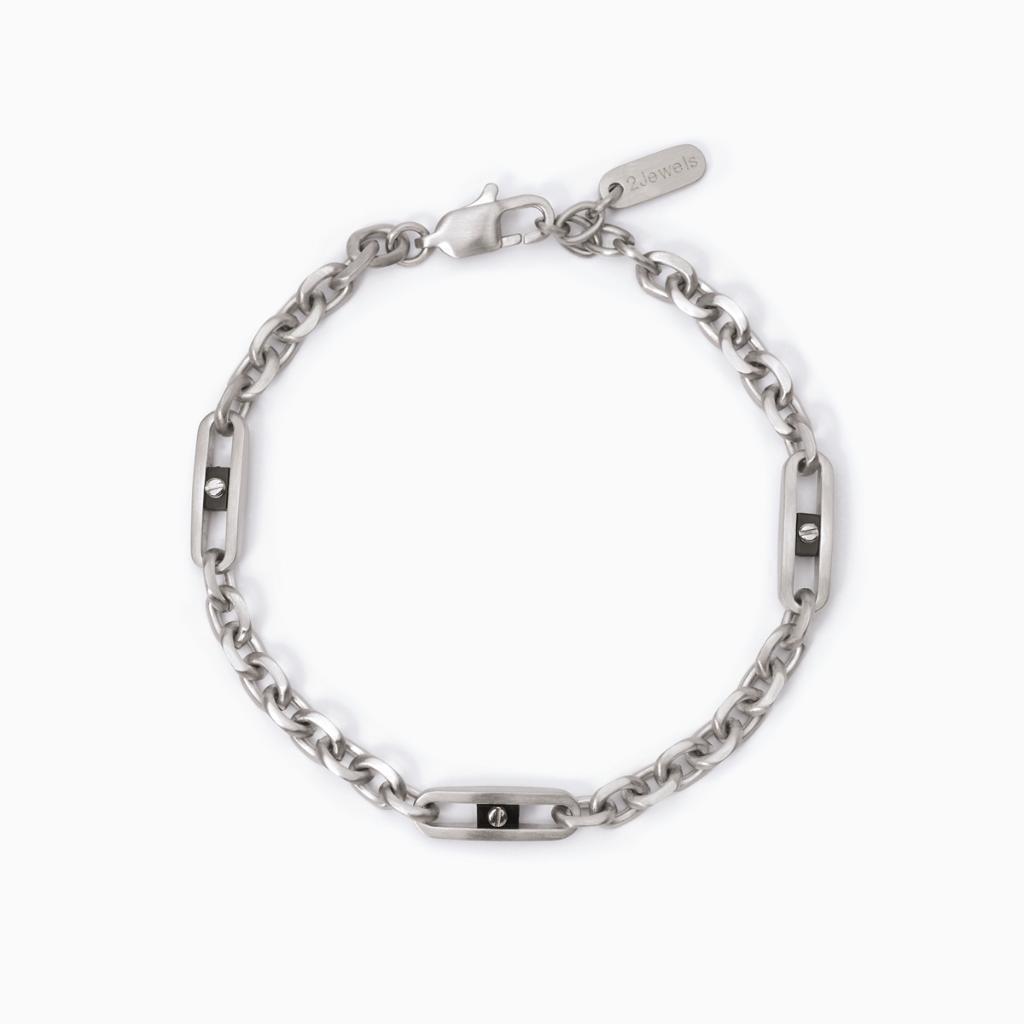 Bracciale in acciaio 316l e pvd gunmetal - 232353