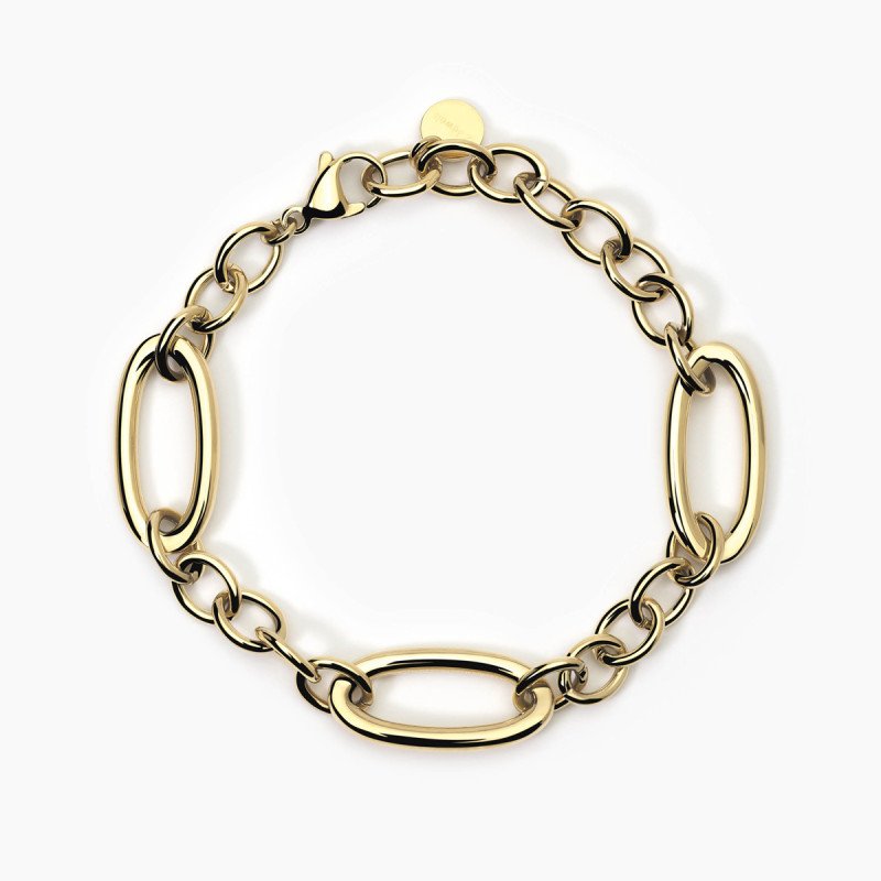 Bracciale in acciaio 316L PVD giallo - 232438