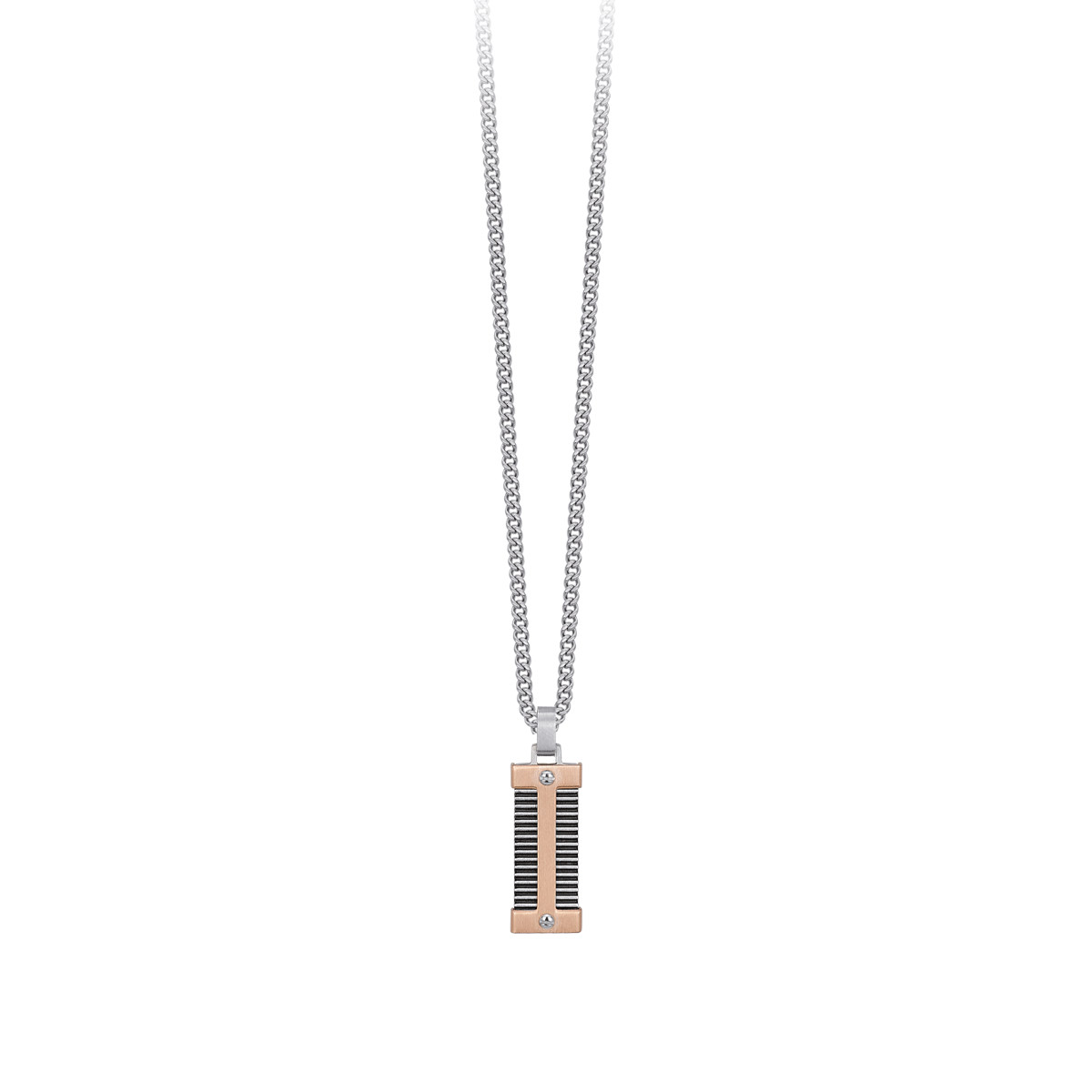 Collana in acciaio 316l e pvd rosé - 251705