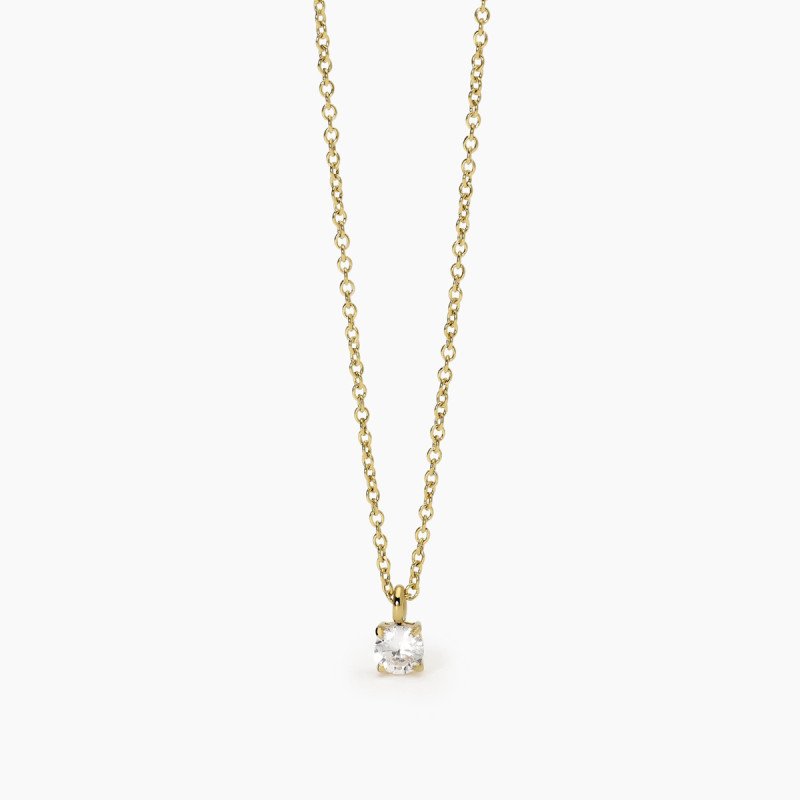 Girocollo in acciaio 316L PVD giallo zirconi - 251869 Girocollo in acciaio 316L PVD giallo zirconi - 251869