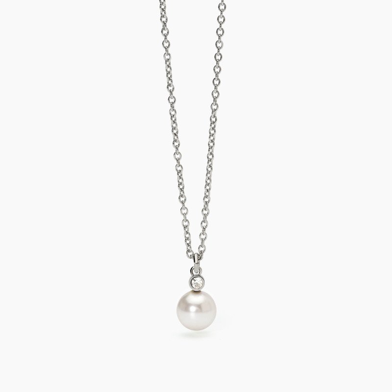 Girocollo in acciaio 316L perle conchiglia cristal - 251898 Girocollo in acciaio 316L perle conchiglia cristal - 251898