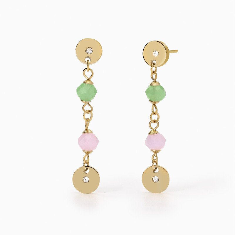 Orecchini in acciaio 316L PVD giallo glass - 261473 Orecchini in acciaio 316L PVD giallo glass - 261473