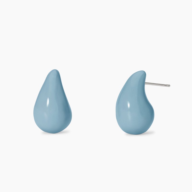 Orecchini in acciaio 304 smalto Azzurro - 261479 Orecchini in acciaio 304 smalto Azzurro - 261479