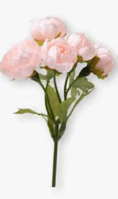 Bouquet peonie rosa 18 cm - 030186+2