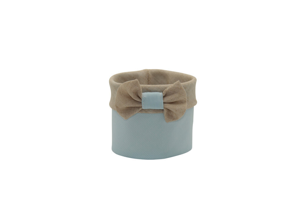 Cestino piccolo bicolore con fiocco col. 3 - 091589+3