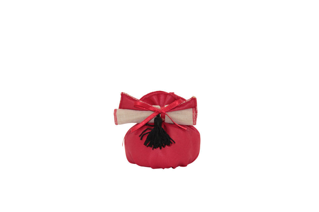 Sacchetto laurea piccolo rosso con pergamena - 091599+f