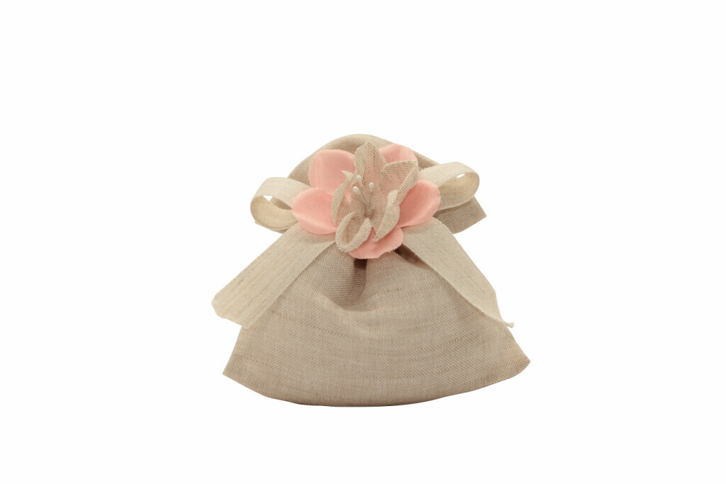 Sacchetto rett lino con fiocco 10x11 + 021975 - 091800+f5