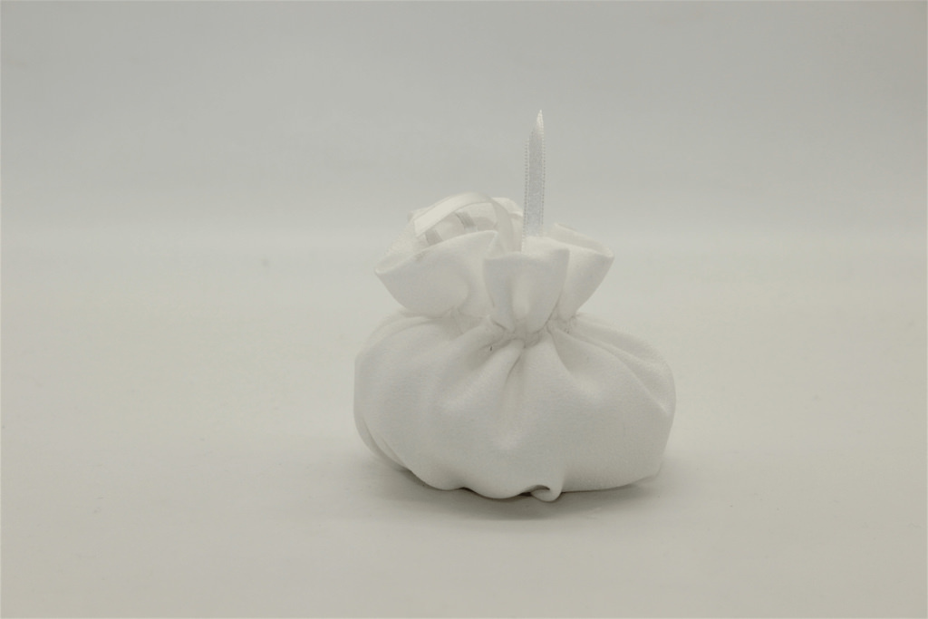 Puff tondo crepe con fiocchetto 7x6 - 091805+1