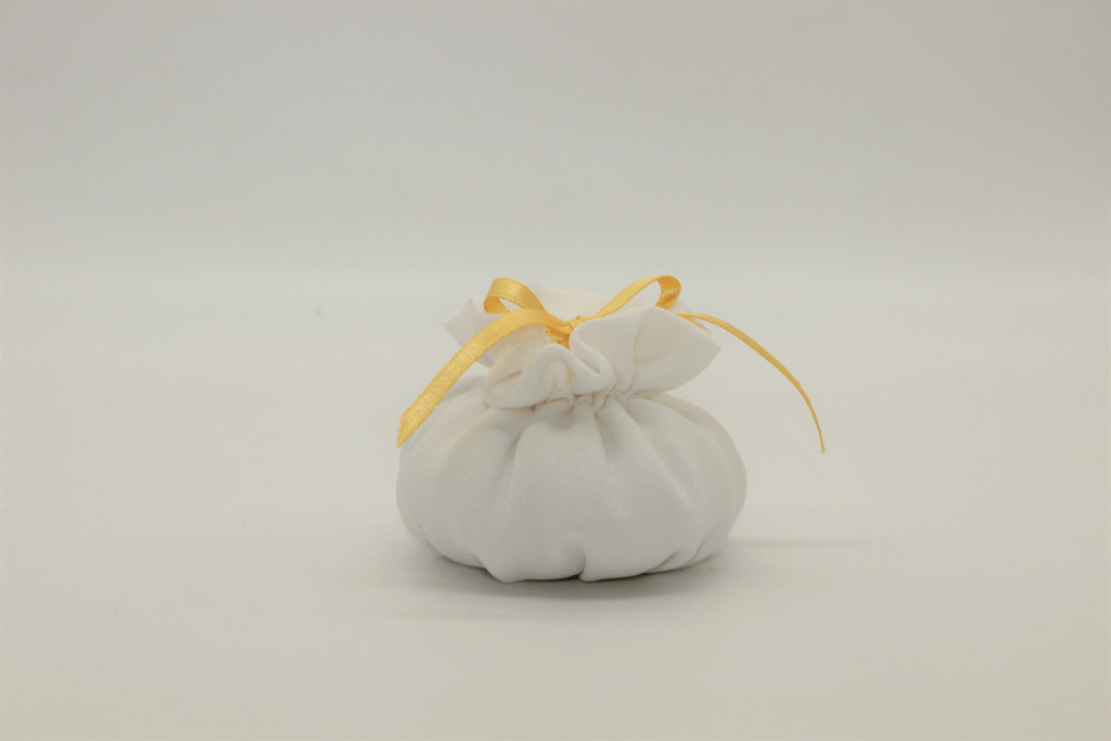 Puff tondo crepe con fiocchetto 7x6 - 091805+13