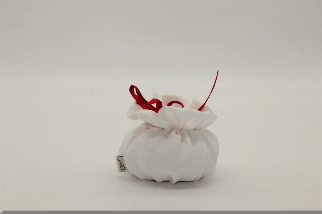 Puff tondo crepe con fiocchetto 7x6 - 091805+14