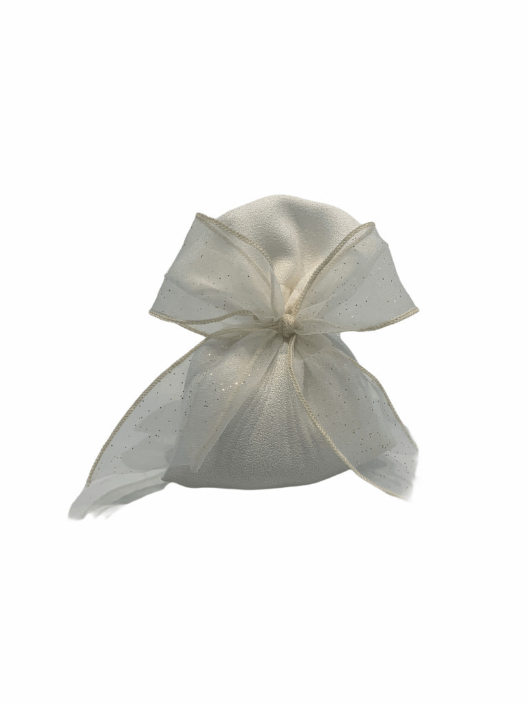 Sacch rett crepe con fiocco tulle glitter 9x12 - 091868