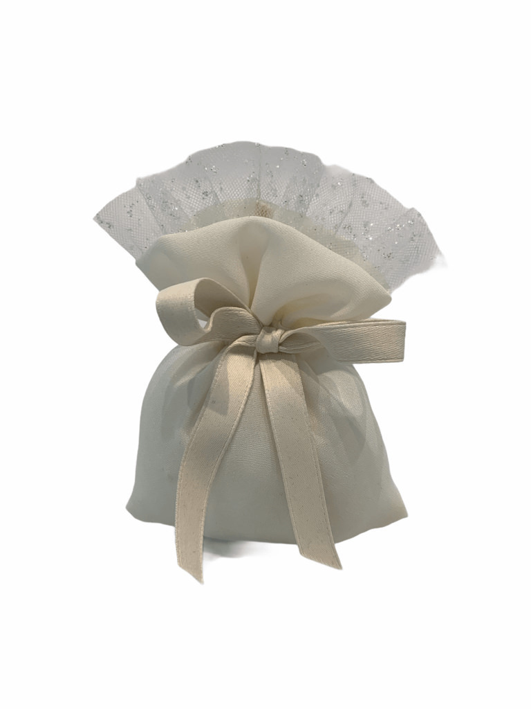 Sacch rett georgette con tulle glitter 9x12 - 091870+31