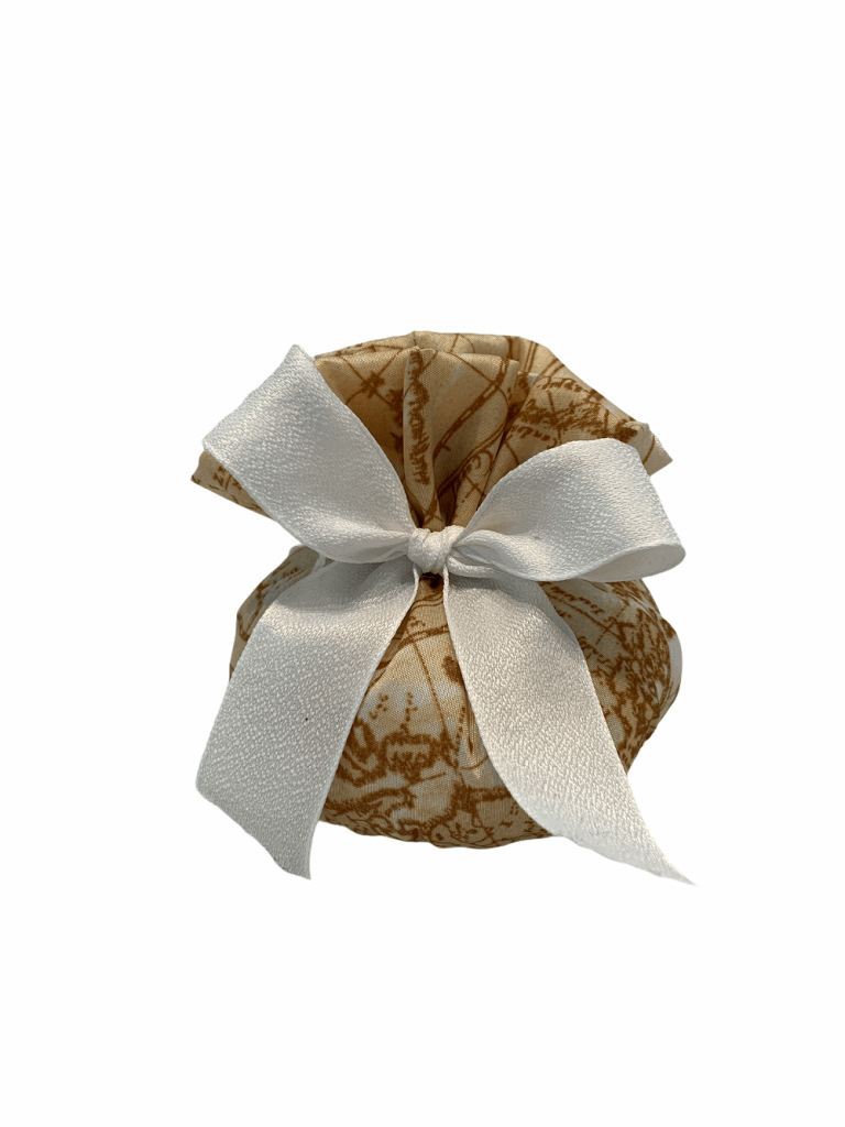 Puff tondo cartina geo con fiocco 10x12 - 091871+5