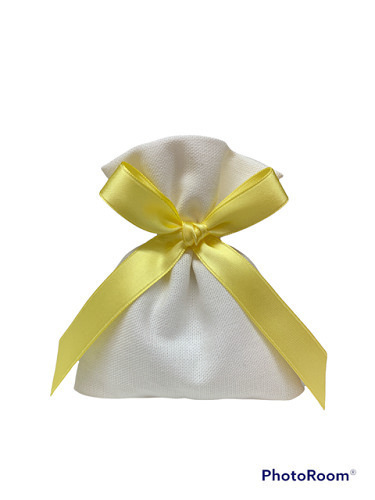 Sacch rett cotone con fiocco giallo 10x12 - 091879+13