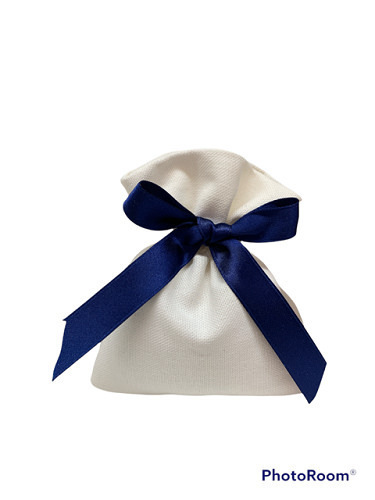 Sacch rett cotone con fiocco blu 10x12 - 091879+16