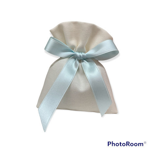 Sacch rett cotone con fiocco celeste 10x12 - 091879+3