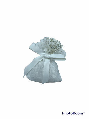 Sacch rett crepe panna tulle glitter 7x9 - 091886+31