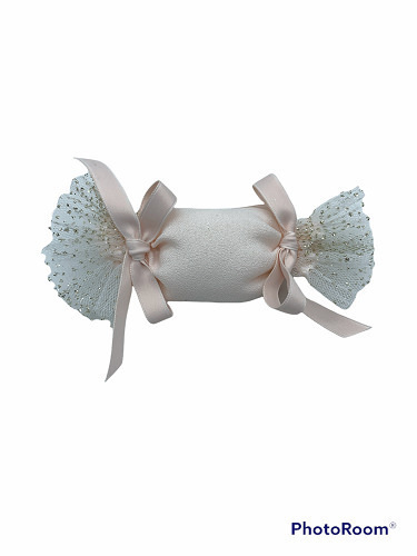 Caramella crepe rosa tulle glitter 14x5 - 091887+2