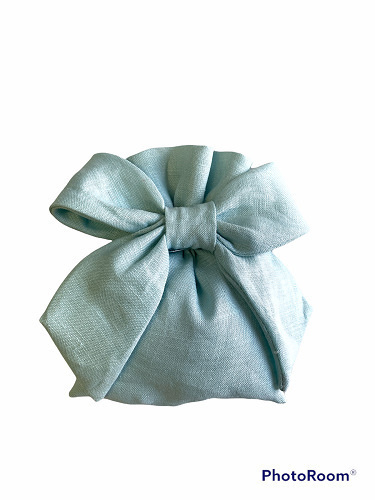 Sacchetto fiocco lino polvere 11x13 - 091907+22