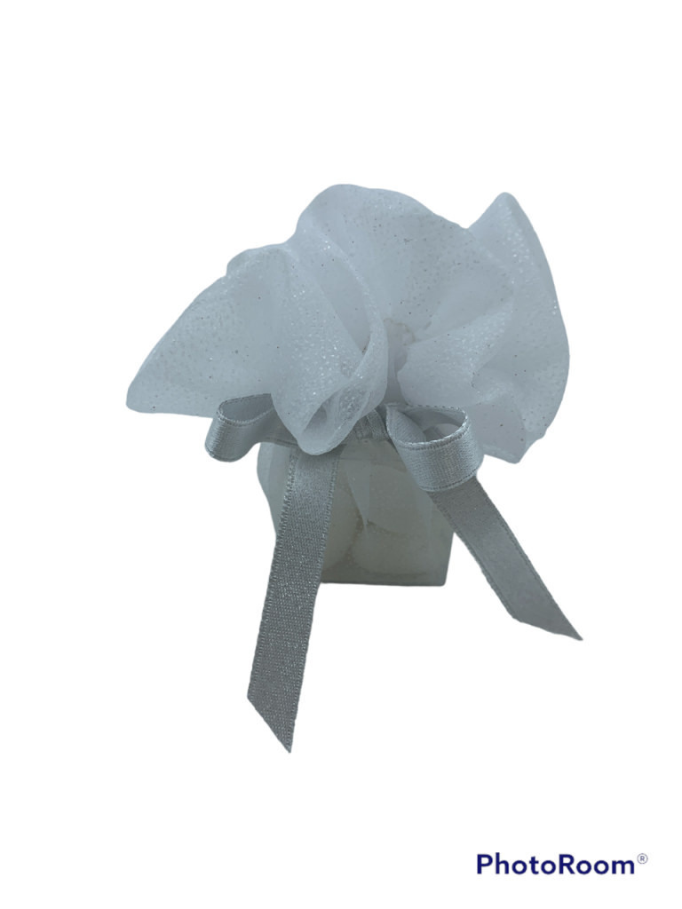 Sacchetto glitter argento 11x10 + sc120 - 091945+a18