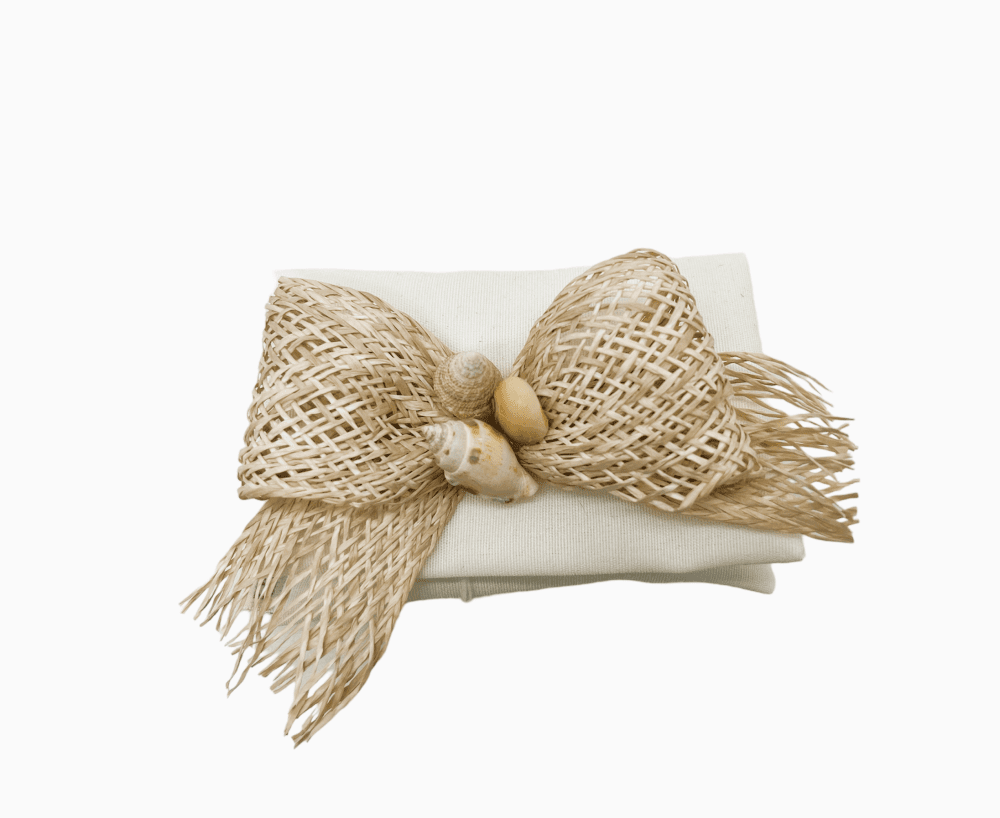 Bustina c/fiocco intrecciato e conch. 10x8 - 091963