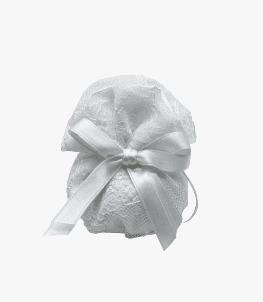 Puff pc raso e pizzo bianco 7x8 - 091977+1