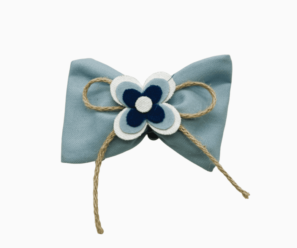 Papillon celeste con decoro fiore 11x9 - 091981+3