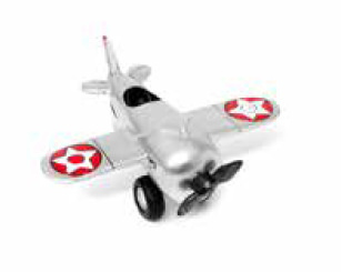 Aereo medio argento con stella rossa - 130312