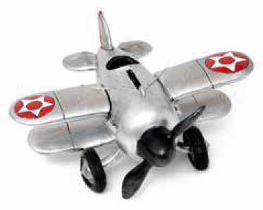 Aereo grande argento con stella rossa - 130313