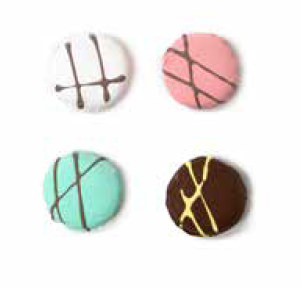 Macarons assortiti in 4 colori 3x1,5 - 130395