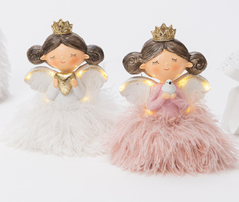 Principessa led piccolo piume 2 assortiti 7.5x11.5 + sc78 - 130603