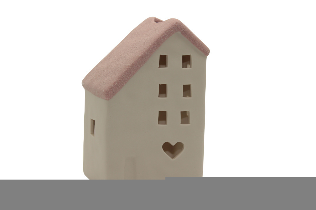 Casetta grande t-light rosa 10,5x7,5x15,5 con scatola - a1806