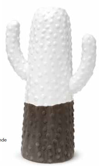 Vaso cactus grande porcellana con base cemento h:35,4 cm - a3003 Vaso cactus grande porcellana con base cemento h:35,4 cm - a3003