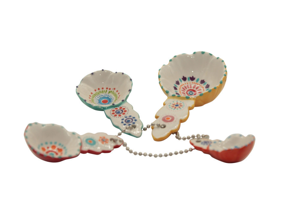 Misurini con fiori set 4 pz 10x5x3,8 - a4304